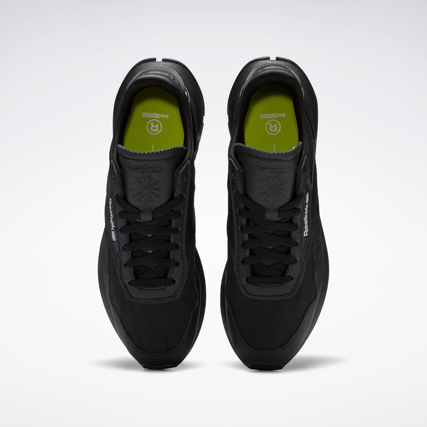 Classic Leather Legacy AZ Shoes Black/Black/Acid Yellow