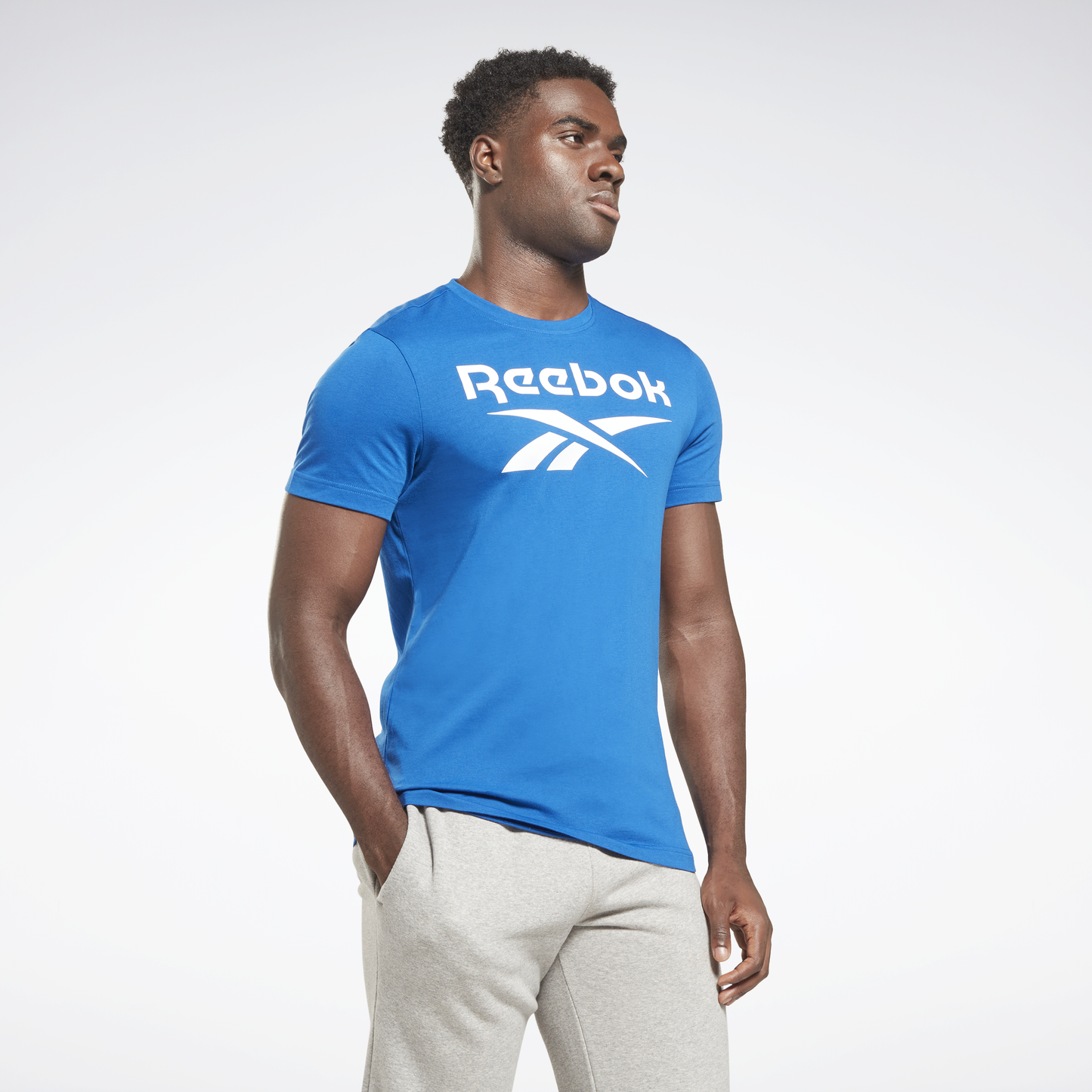 Reebok Identity Big Logo T-Shirt Vector Blue/White