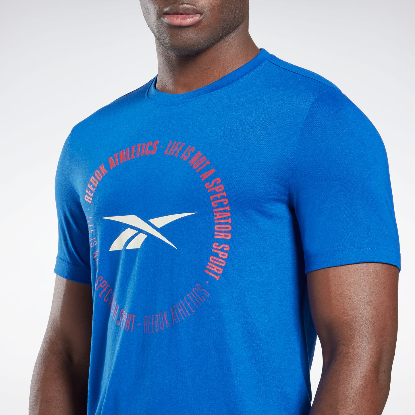 Reebok Life Is Not a Spectator Sport Graphic T-Shirt Vector Blue