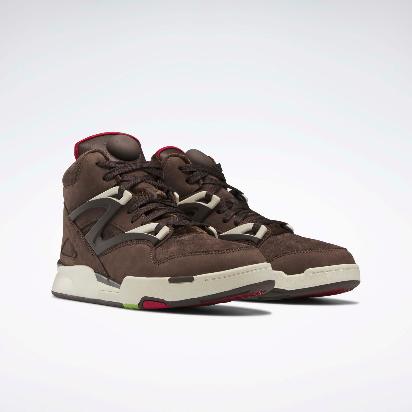 Pump Omni Zone II Basketball Shoes Grizzly Brown/Dk Brown/Crimson