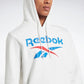 Reebok Identity Fleece Stacked Logo Pullover Hoodie White