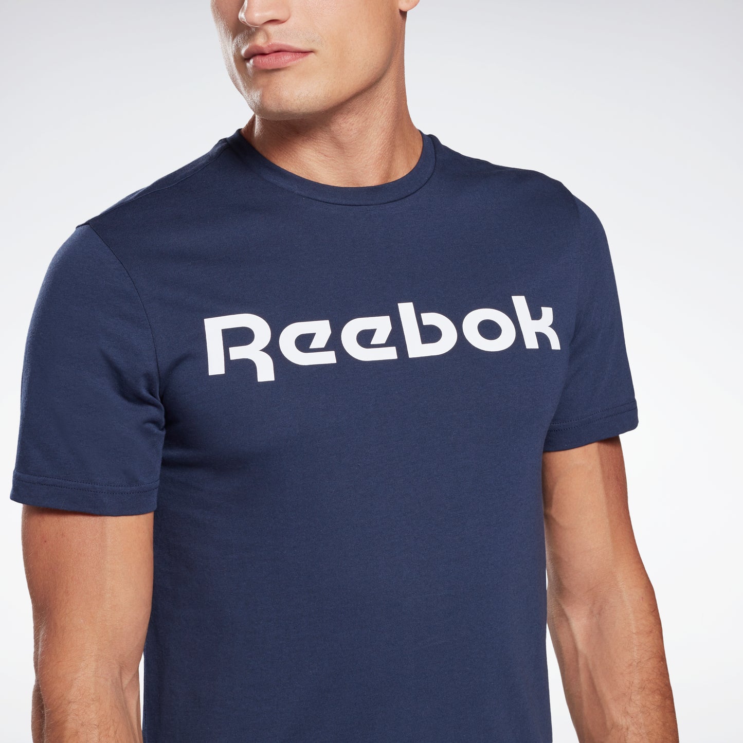 Graphic Series Linear Logo Tee Vector Navy/White