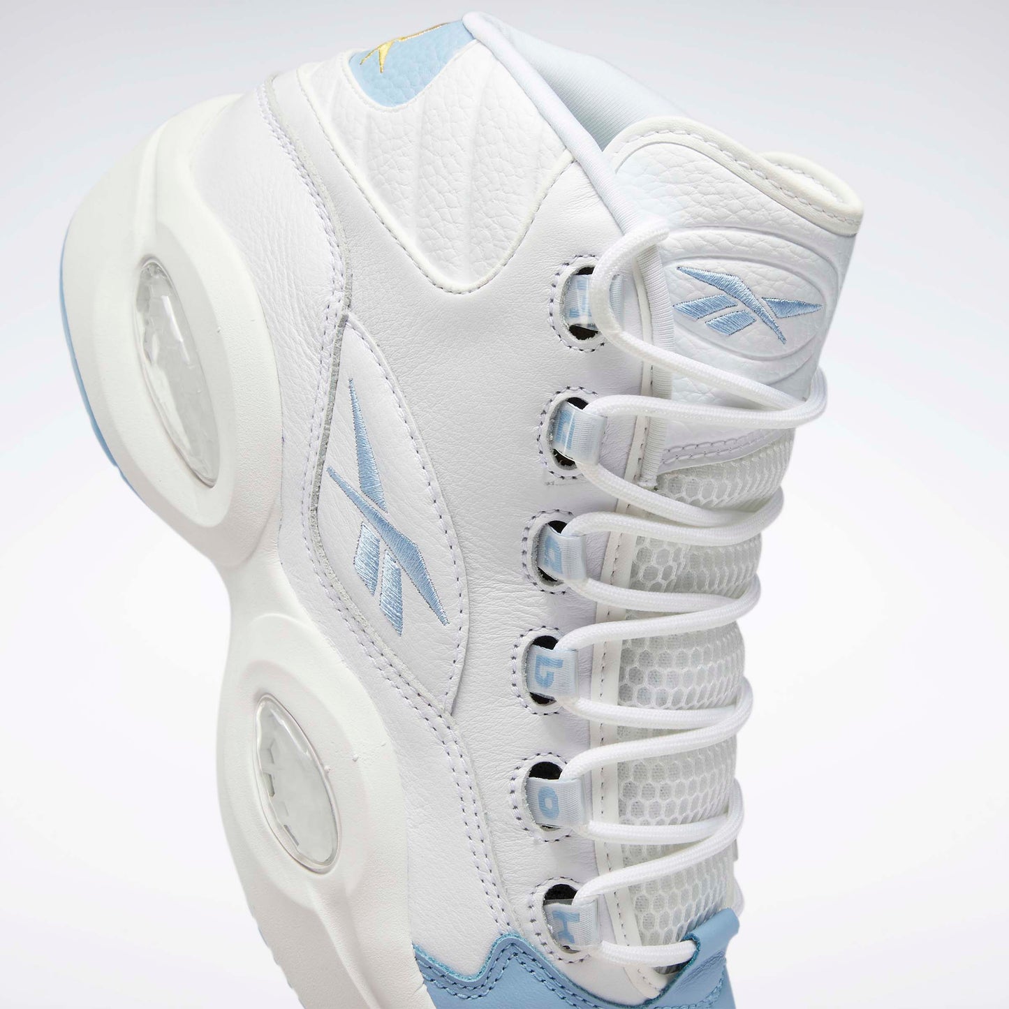 Question Mid Shoes White/Fluid Blue/Toxic Yellow