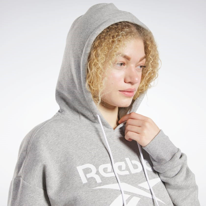 Heather logo outlet big hoodie