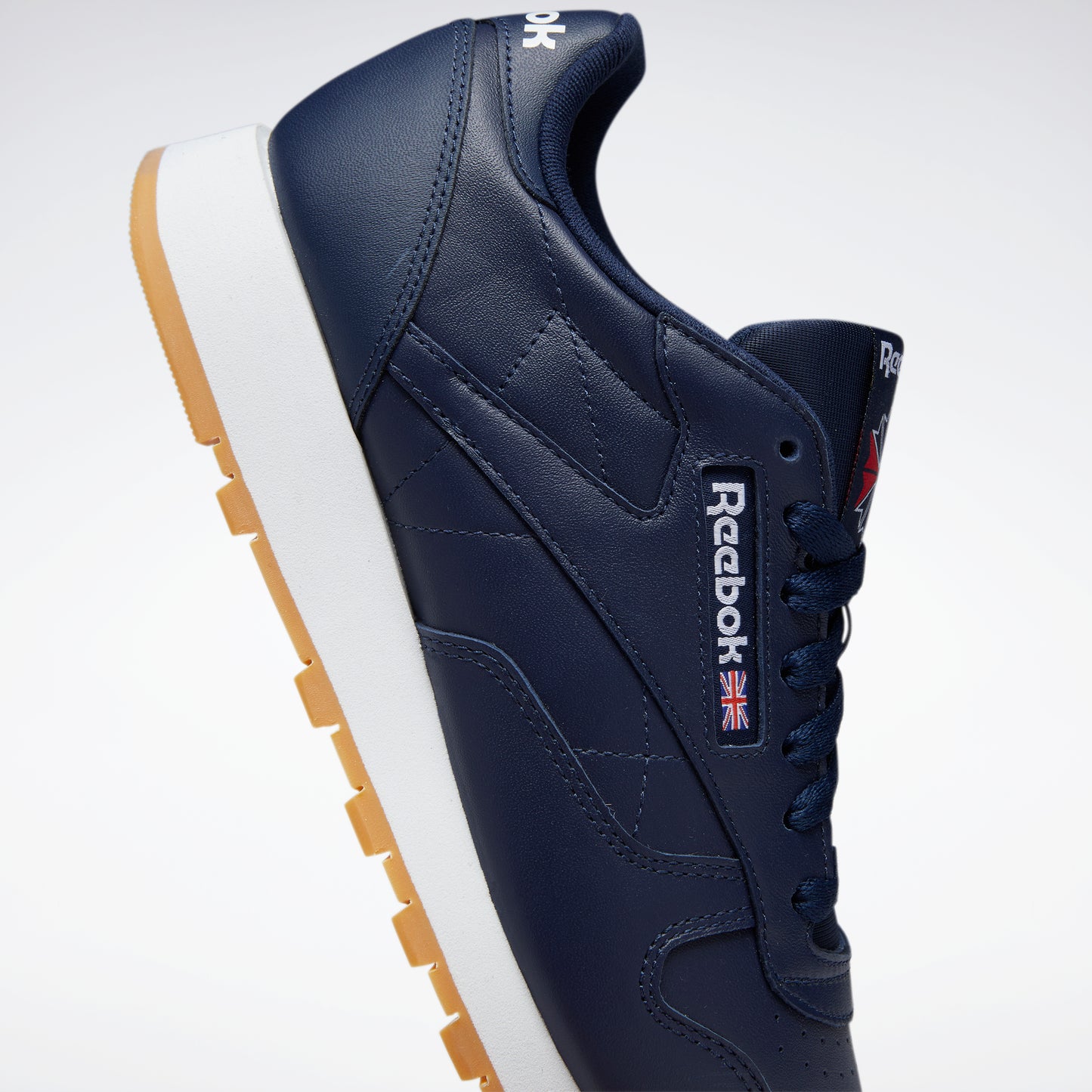 Classic Leather Shoes Vector Navy/White