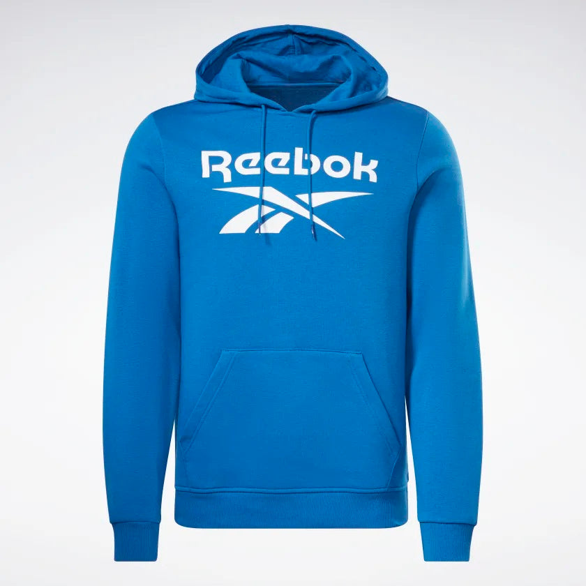 Reebok Identity Fleece Stacked Logo Pullover Hoodie Vector Blue ...