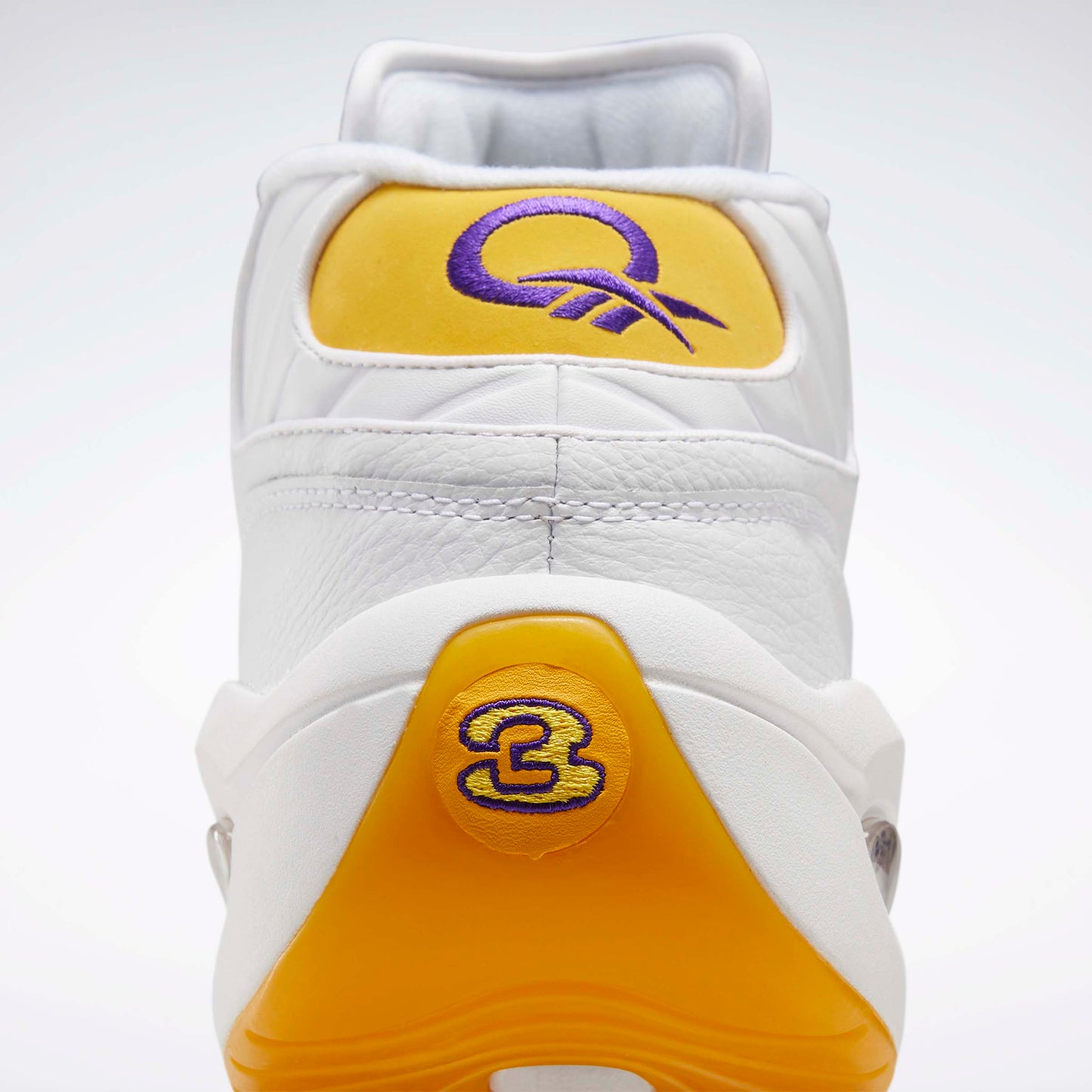 Question Mid Basketball Shoes Wht/Yellow Thread/Ultra Violet